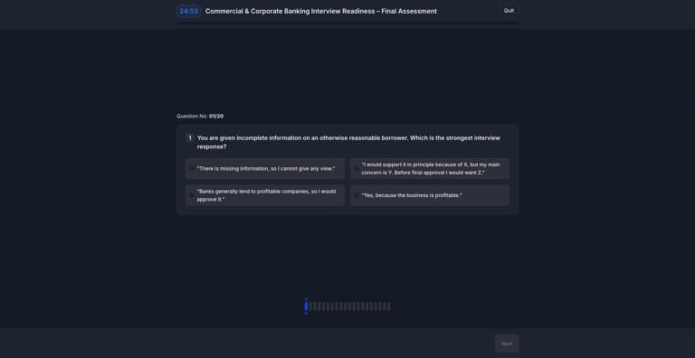 The interview readiness final assessment