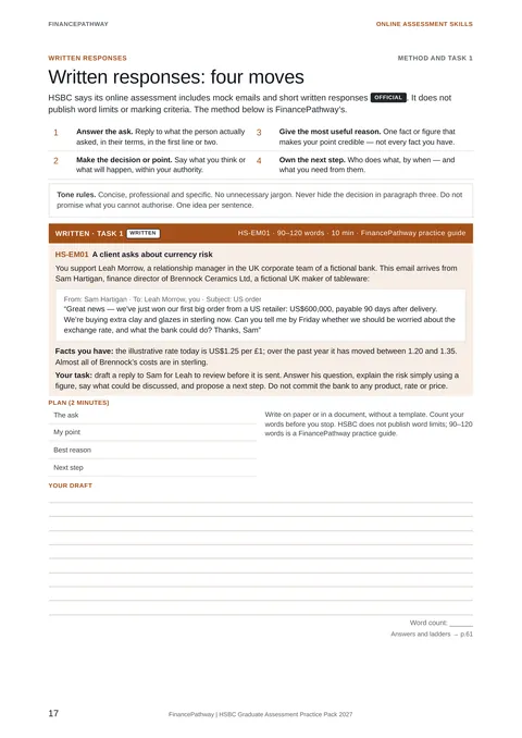 Written responses: four moves