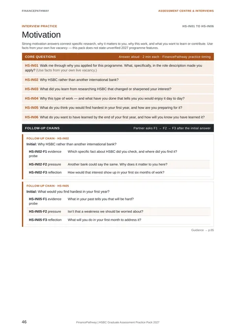 Interview practice: motivation