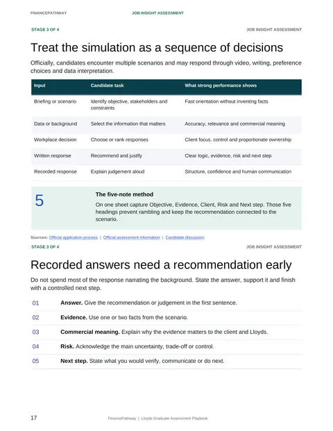 Recorded answers need a recommendation early