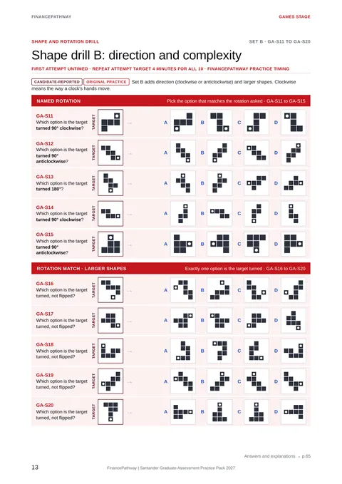 Shape drill B: direction and complexity